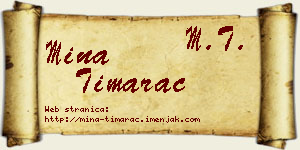 Mina Timarac vizit kartica